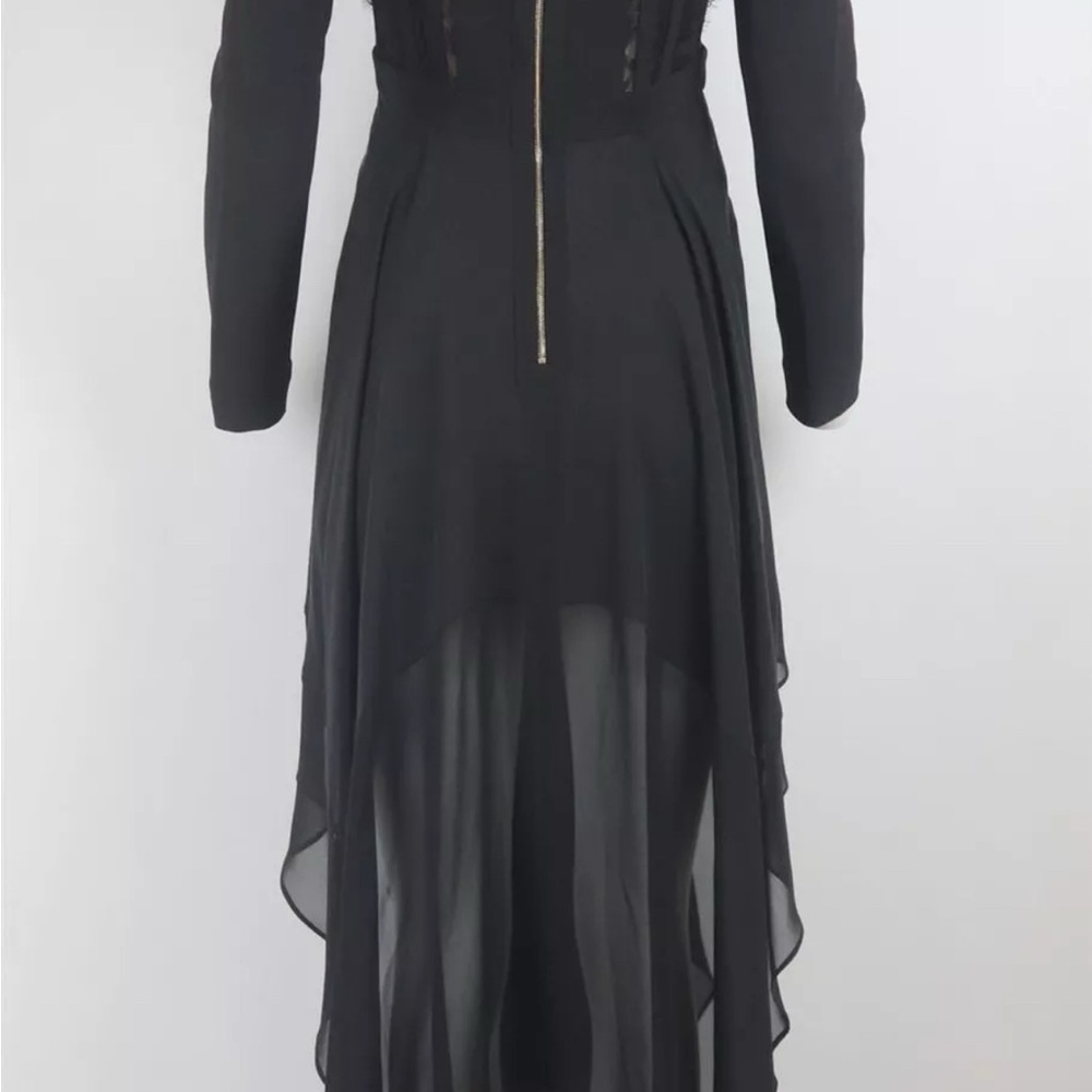 ELIE SAAB BRAND NEW DRESS Elegant Black Long Sleeve Dress - Picture 3 of 11
